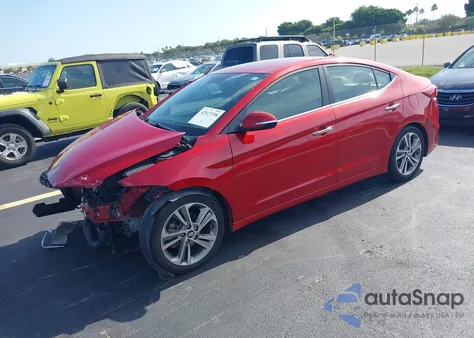 2017 Hyundai Elantra Limited z USA, uszkodzony, nr VIN 5NPD84LF9HH037113